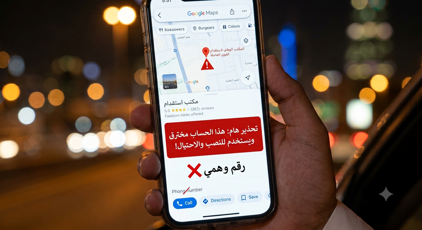 احتيال مكاتب الاستقدام في خرائط جوجل: كيف يسرق النصابون اسم مكتبك؟